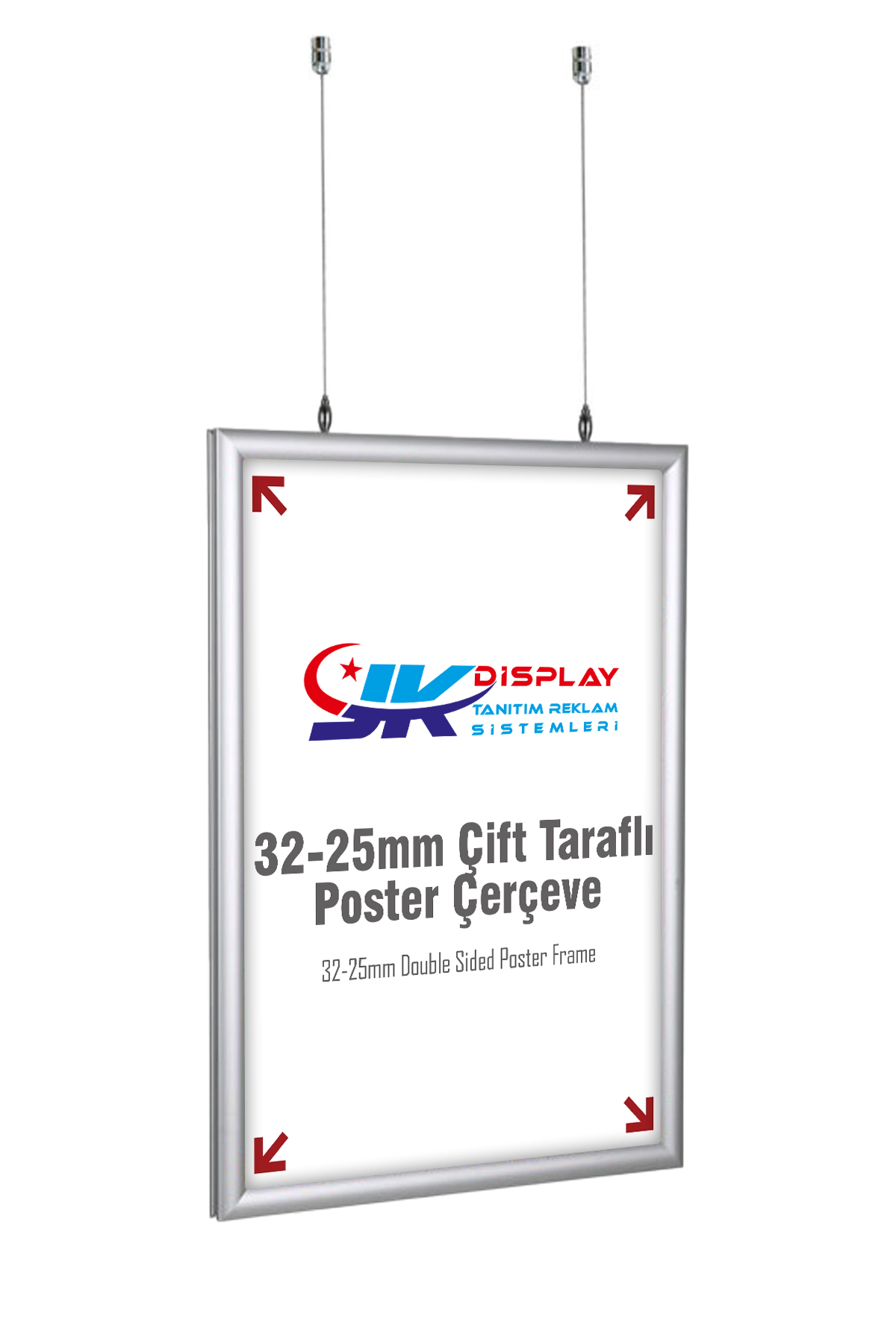 32-25mm Çift Taraflı Poster Çerçeve